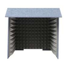 LOYALHEARTDY Desktop Soundproof Cover, Portable Vocal Recording Booth, Vocal Sound Absorbing Shield - Grey - View 4