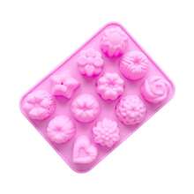 1pc 12-Cavity Silicone Flower Soap Mold, Assorted Mini Flower Shapes, 3D Handmade DIY Soap Candle Mold, Soap Resin Craft Mold - A - View 14