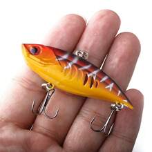 1pc 6.5cm/10.5g Hard Bait VIB Sinking Rattle Lure 3D Eyes Artificial Fish Bait Long Cast Fishing Accessory - Multicolor - View 11