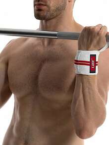 1 Pair Men's Fitness Wrist Wraps, Compression Support Band For Deadlift And Bench Press, Wrist Bandage To Prevent Sprains, Suitable For Running, Fitness, Sports, Cycling, Ice And Snow Sports, Extreme Challenges, Hiking, Camping, Shooting, Martial Arts, Self-Defense, Football, Basketball, Volleyball, Table Tennis, Badminton, Tennis, Other Ball Sports And More - Multicolor - View 3