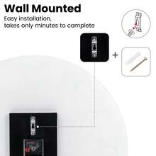 23.62 Inch Modern Frameless Marble Glass Wall Clock, Silent Roman Numerals Decorative Clock For Home Wall Decor - SF-mC585 - View 7