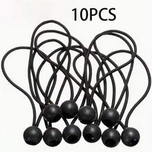 10pcs Outdoor Camping Tarp Tent Fixing Storage Elastic Rope With Plastic Balls, Tie-Down Elastic Rope, Outdoor Fixing Elastic Rope With Plastic Balls, Tarp Tightening Elastic Ball Rope - Multicolor - View 9