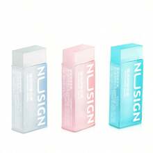 1pc Cute Simple Solid Color Transparent Visible Erasers Student Stationery For Back To School - One Size Fits All (color Random) - View 7