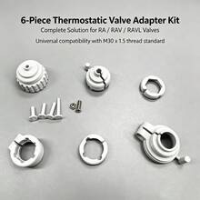 WESTMADE 6件+9件 ZigBee 智能恆溫閥組件配件,M30x1.5mm 恆溫閥接頭,RA/RAV/RAVL 配件,適用於各種 HVAC 閥門接口 - 查看 3