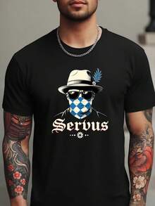 Men's Summer Casual Sports Fashion T-Shirt, Cotton Blend, Soft, Breathable, Loose Fit, Regular Fit Crew Neck T-Shirt, Fashionable Business Casual Styl - Weiss - Übersicht 8