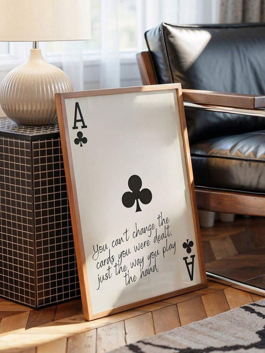1pc Black & White Printed Wall Art Poster, A Design (Frame Not Included), Vintage Aesthetic Wall Decor