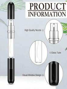 2件裝新款香水噴霧瓶，旅行迷你可充填香水噴霧器容器 5ml 底充香水瓶，便攜迷你香水分裝工具，適合男女使用，多色可選，適合作為家人與朋友的生日禮物 - 彩色 - 查看 8