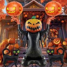Stand Pumpkin Man Balloons Set Halloween Cat Balloon Skull Pumpkin Head Halloween Decorations Party Supplies Halloween - View 4