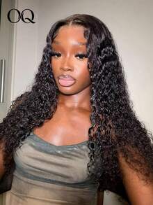OQ Haar Deep Wave Locken Echthaar Wear And Go Klebefrei Perücke 7x5 Vorgeschnitten HD Spitze Verschluss Perücke 8-30 Zoll 180% Dichte Natürliche Farbe Vorgezupfte Haarlinie Haarzubehör Natürlich Aussehend Schnellversand Artikel Geschenke Für Frauen Studenten Outfits - SNatural - Übersicht 3