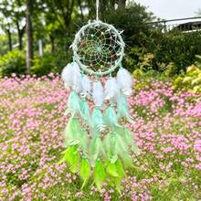 1pc Dreamy Feather Dream Catcher Wall Hanging Decor For Children's Room, Bedroom, Girly Style, Popular Ins Style Chime Wall Ornament - Multicolor - View 18