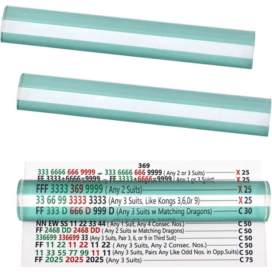 1pc Mahjong Magnifying Line Reader Detector, With 2x Magnification, Mahjong Card Magnifying Line Guide (4 Colors Available) - C - View 1