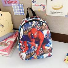 Disney Back To School Marvel Spider-Man All-Over Print Backpack, Boys' Backpack, Superhero Theme, Women's Fashion Functional Backpack, School Bag, Multiple Cool Patterns Available, Waterproof Wear-Resistant Oxford Fabric, High-Definition Digital All-Over Print Pattern, Spine Protection Breathable Pressure-Relieving Shoulder Straps, Double Zipper Large Capacity Main Compartment, Mesh Water Bottle Side Pocket, Layered Storage, Daily School Travel, Marvel Merchandise, Versatile Lightweight School Backpack - Backpack - View 4
