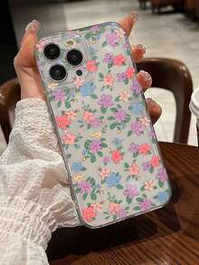 1件夏季全螢幕碎花清新風 17Promax 相容於 Apple 16Pro/15plus/14pro/3Pro/12Pro/11 保護殼 百搭時尚女款太空殼 - 彩色 - 查看 2