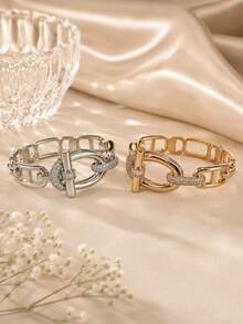 1pc Women's Bracelet, Fashionable Minimalist Creative Exquisite Unique Personalized Versatile Niche Vintage Design - S63082 - View 1
