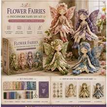 Enchanting Flower Fairies Stitch DIY Kit, Handmade Patchwork Elf Doll Craft Set, Creative Birthday Gift For Girls & Teenagers - Multicolor - View 1