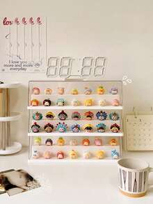 1pc Multi-Layer Acrylic Display Box, Suitable For Solid Color Dust-Proof Storage Rack And Desktop Organization, Also Suitable For Doll Collection (Transparent Display Box) Halloween, Christmas, Soft, Wedding, College Essentials, Autumn Decor, Pumpkin, Home Decor - Multicolor - View 8