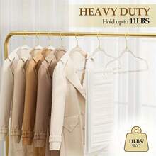 30pcs Windproof Shiny Crystal Acrylic Transparent Clothes Hangers - Gold - View 9