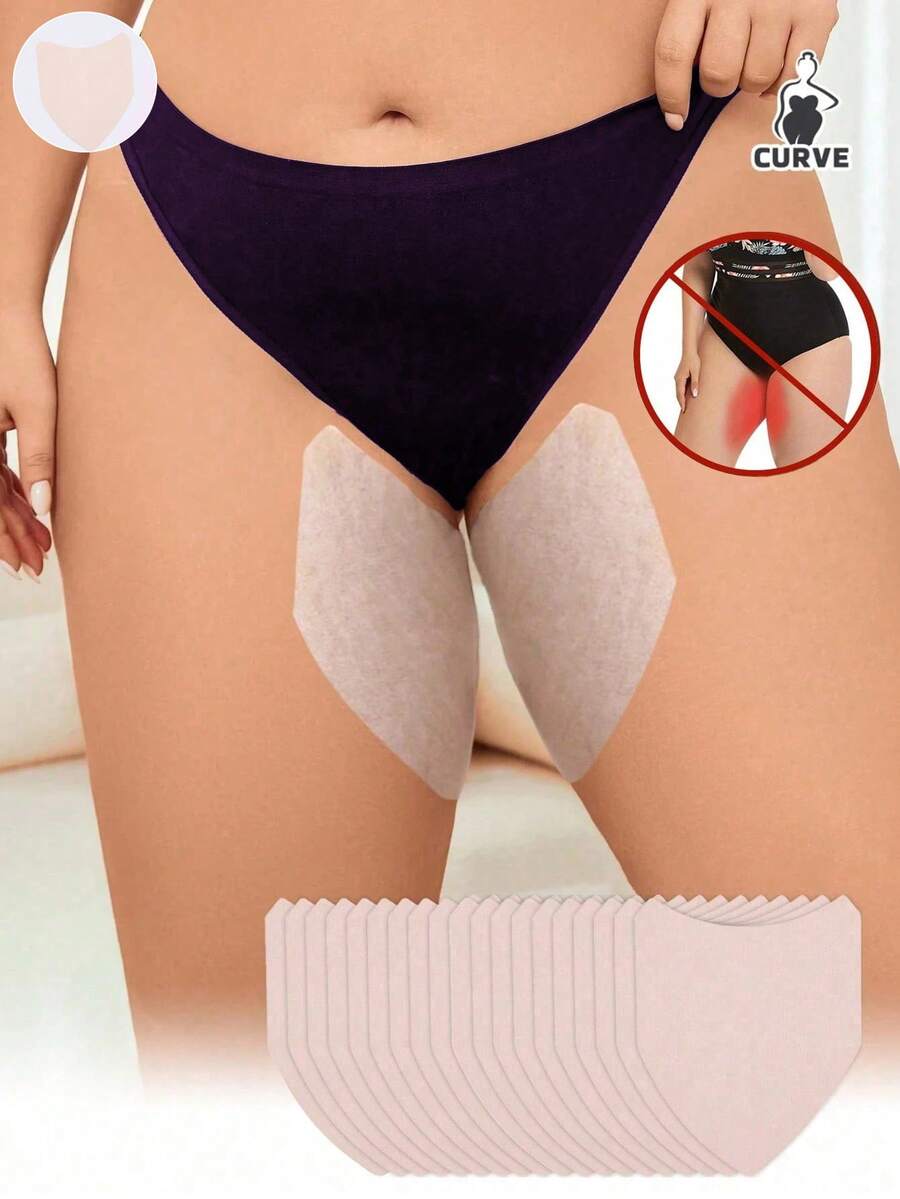 2/10/20pcs Plus Size Invisible Anti-Chafing Thigh Pads, Non-Woven Fabric, Unisex, Protects Inner Thighs - Multicolor - View 1