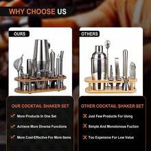 Cocktail Bar Utensils Kit 23 Pieces 750ml Boston Shaker - View 4