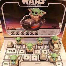 Miniso Kotak Buta Keycap Star Wars Grogu, Kerajinan PVC Halus, Ukiran Detail, Dekorasi Keyboard Mekanik & Ornamen Gantung Tas (Pengiriman Acak 1 Buah) - MultiWarna - View 2