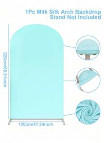 1pc 80*180cm Elastic Arch Backdrop Cover, Beige/Ivory/Light Pink Party Backdrop Cloth, Wedding Arch Cover, Wedding Party Arch Cloth Panel, Backdrop Decor, Suitable For Birthday, Party, Bridal Shower, Gender Reveal, Garden Outdoor Ceremony, Holiday Gift, Back To School, Washable And Reusable (Arch Stand Not Included) - Multicolor - View 30