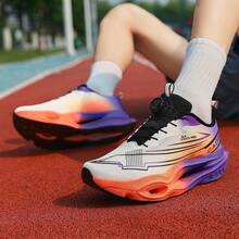 Summer/Autumn New Running Shoes Mesh Breathable Lightweight Anti-Slip Sports Training Professional Running Shoes For Teenagers And Students - N370 Electric Orange - View 4