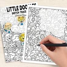 紓壓塗鴉書，內含精美塗鴉圖案供您描摹與上色，旨在提供寧靜且具創造力的心理出口，適合藝術愛好者或尋求紓壓方式的人 - 著色頁 - 查看 6