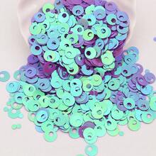 400 buah payet plastik bulat lepas 20g 10mm, dengan lubang 1mm, payet warna-warni untuk pembuatan perhiasan, scrapbooking DIY, dan kerajinan jahit. - MultiWarna - View 34