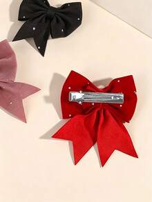 12/6/2 pezzi/Set Fermagli per capelli vintage in velluto con perle e strass a forma di fiocco, materiale in tessuto di velluto con decorazione floreale in perle, fermaglio in metallo elastico per una tenuta duratura dei capelli sciolti, accessori per capelli vintage dolci e carini - adatti per donne e ragazze, perfetti per uso quotidiano, appuntamenti, scuola, vacanze, spiaggia, feste, vacanze, regali, stagione di laurea - Multicolore - Visualizzare 6