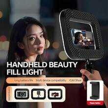 1 Stück 1500mAh LED-Fülllicht mit großer Kapazität, rundes tragbares Selfie-Licht mit Handy-Kamerahalterung, langanhaltend Lithium-Batterie Handy-Videostabilisator, geeignet für Handy-Fotografie, Studiobeleuchtung, Filmaufnahmen und Live-Streaming - 1 Stück - Übersicht 8