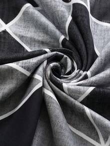 1件裝戶外夏季高彈性牛奶絲印花沙發套，線條幾何圖案，四季通用可拆洗，現代時尚沙發墊，適用客廳、餐廳、臥室與戶外 - 彩色 - 查看 7