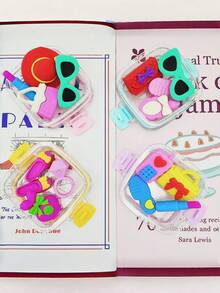 兒童迷你便當盒橡皮擦，食物壽司水果造型橡皮擦套組，可愛創意鉛筆橡皮擦，返校派對小禮物，學生適用，開學第一天 - 彩色 - 查看 5