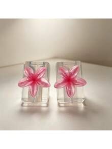 2PCS Cable Data Line Protector, Charging Cable Anti-Break, Resin Material, No Battery Required, Suitable For Type-C-Type-C, For Type-C- - 2 Pink Frangipani Flowers - View 7