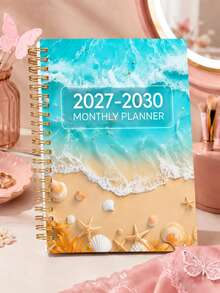 2027-2030 長期月曆計畫本，142頁，60個月週計畫月計畫筆記本，海洋波浪貝殼與海星封面，適用工作與居家，返校用品、辦公桌配件、居家必需品 - 均碼 - 查看 15