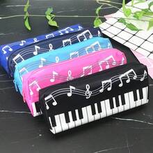 3pcs Rectangular Single-Layer Piano Keyboard Pattern Pencil Case, Fun And Practical, Music Lovers, Highly Attractive High-Quality Durable, Large Capacity, Zipper Closure, Convenient, Lightweight And Portable, Office Supplies, Student Stationery Rewards, Back To School School Learning Accessories, Learning Supplies Gifts. - Multicolor - View 1