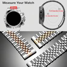22mm Stainless Steel Classic Strap, Compatible With Samsung,Compatible With Huawei,Compatible With Xiaomi And Other Smart Watches - Multicolor - View 2