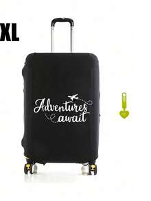 18-32 Inch Durable Universal Luggage Cover With "Adventure And Airplane" Pattern, Dust-Proof And Scratch-Resistant Suitcase Protector With Elastic Edges, Suitable For Flights, Honeymoon, Airport, Cruise, Business Travel, Unisex Travel Essential Accessory, Perfect Gift For Family, Friends, Mother, Teacher, Fits Most Rolling Luggage, Carry-On Bags, Suitcases, With Luggage Tag, Back To School Essential, Birthday Gift, Friend Gift - Multicolor - View 14