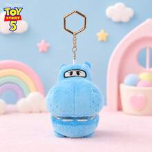 Disney Toy Story 5 Lily Pond 系列毛絨鑰匙圈，彈簧狗、獅子、河馬、青蛙、對講機，背包掛飾、車鑰匙吊飾，可愛療癒便攜配件，學生小眾禮物，卡通周邊，桌面迷你擺飾，適合家人、女友、好友的節日禮物 - 彩色 - 查看 9