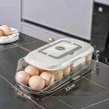 Egg Storage Rack, Refrigerator Egg Holder Box, Egg Basket, Space-Saving, Automatic Egg Rolling Organizer, Large Capacity Egg Dispenser, Suitable For Refrigerator Storage - Multicolor - View 18