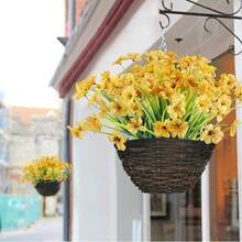3/8pcs 13.78 Inch Artificial Spring Grass Flower Vase, Faux Aquatic Plants For Dining Table Decor, Office, Kitchen Decoration, Wedding Floral Centerpiece Arrangement, Autumn Decor, Wedding, Restaurant, Bedroom Decoration - Yellow - View 6