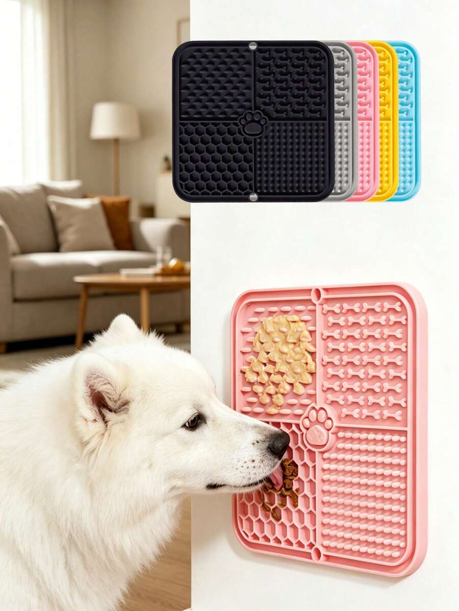 Cross-Border Silicone Pet Licking Mat With Suction Cup, Slow Feeding Anti-Choking Licking Mat - View 1