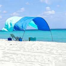 1pc Pool Sun Shade Canopy (Curtain Only, Other Accessories Not Included), 95% UV Blockage, UV Protection, Waterproof, Foldable, Suitable For Above-Ground Inflatable Pool, Summer Outdoor Backyard, Balcony, Garage, Pool, Beach, Camping, Lawn, Reinforced Edge Sun Shade Curtain, Easy Installation - C - View 10