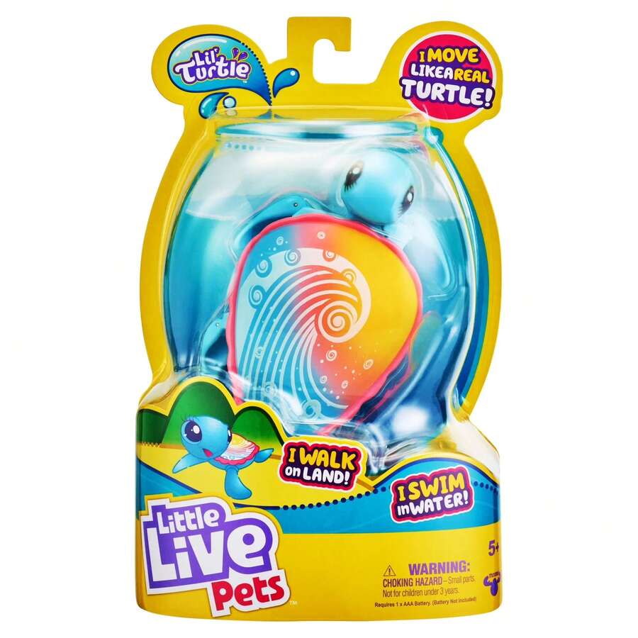 Moose Little Live Pets Rip Swirl Turtle, Hewan Peliharaan Interaktif yang Mengapung di Air dan Bergerak di Darat Seperti Hewan Asli, Mainan untuk Anak Laki-laki dan Perempuan Mulai Usia 5 Tahun, Terkenal - Rip Swirl Turtle - View 1