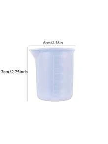 1件/4件 DIY 水晶樹脂攪拌棒 混合杯 分裝杯 量杯 消泡杯 矽膠模具製作工具，量杯 樹脂調色杯 - 白色 - 查看 13