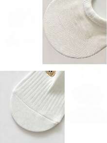 Women's Invisible Low-Cut Socks, Thin Summer Low-Cut Ankle Socks, Breathable Comfortable Non-Slip Heel Invisible Socks, Suitable For Low-Cut Flat Shoes - White - View 9