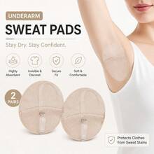 Adjustable Underarm Sweat Pads, Reusable And Washable Underarm Liners With Elastic Band, Unisex, Sweat-Absorbing And Breathable, Suitable For Office Work/Yoga/Travel - Multicolor - View 2