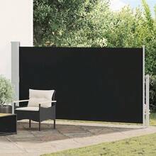 vidaXL Extendable Side Awning, Sunshade, Privacy Screen, Windbreak, Side Roller Blind, Side Wall Awning For Balcony, Garden, And Patio, 160 X 300 Cm, Black - Black - View 12