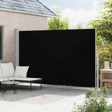 vidaXL Extendable Side Awning, Sunshade, Privacy Screen, Windbreak, Side Roller Blind, Side Wall Awning For Balcony, Garden, And Patio, 160 X 300 Cm, Black - Black - View 19