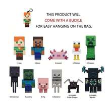 1PC Officially Licensed Game Character Keychain Series Mystery Bulk Bag Clip Random One Alex Zombie And Steve Or Others Backpack Pendant Birthday And Christmas Gifts For Friends - Multicolor - View 3