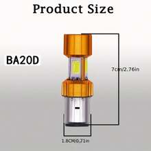 Heyword H4/P15D/BA20D 27W LED 3 COB Motorcycle Bulb 1300LM 6000K - H4-3COB - View 5